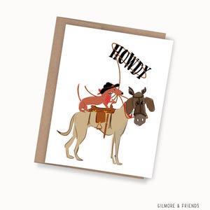 Great Dane Greeting Card - Dachshund Card - Howdy Greeting Card -  Friendship Card for Dog Lover - Great Dane Card