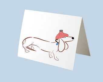 Get Well Soon Dachshund Card - Doxie Card - Dachie Card - Feel Better Card for Dog Lover