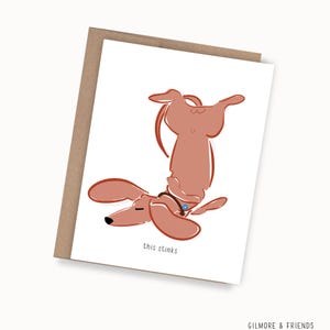 Cancer Sucks Dachshund Card - Wiener Dog Encouragement Card