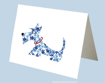 Scottie Dog Card -   Scottish Terrier Card Card - Westie Lovers Card - Dog Groomer's Card