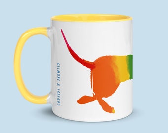 Teckel Rainbow Pride Mug - Pride Mug voor Doxie Lover - Rainbow Mug voor Wiener Dog Lover - Pride Mug