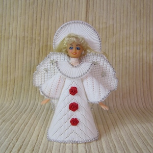 Top tree angel decor, Christmas Crochet Angel for Tree, Christmas Decoration, Handmade Angel, Christmas Ornament, Vintage Christmas