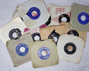 RCA 45 Rpm - Vintage 45 Records - Lot of 45 RPM - French Music Records - Old Records - Used Records for Craft - Records DIY Project