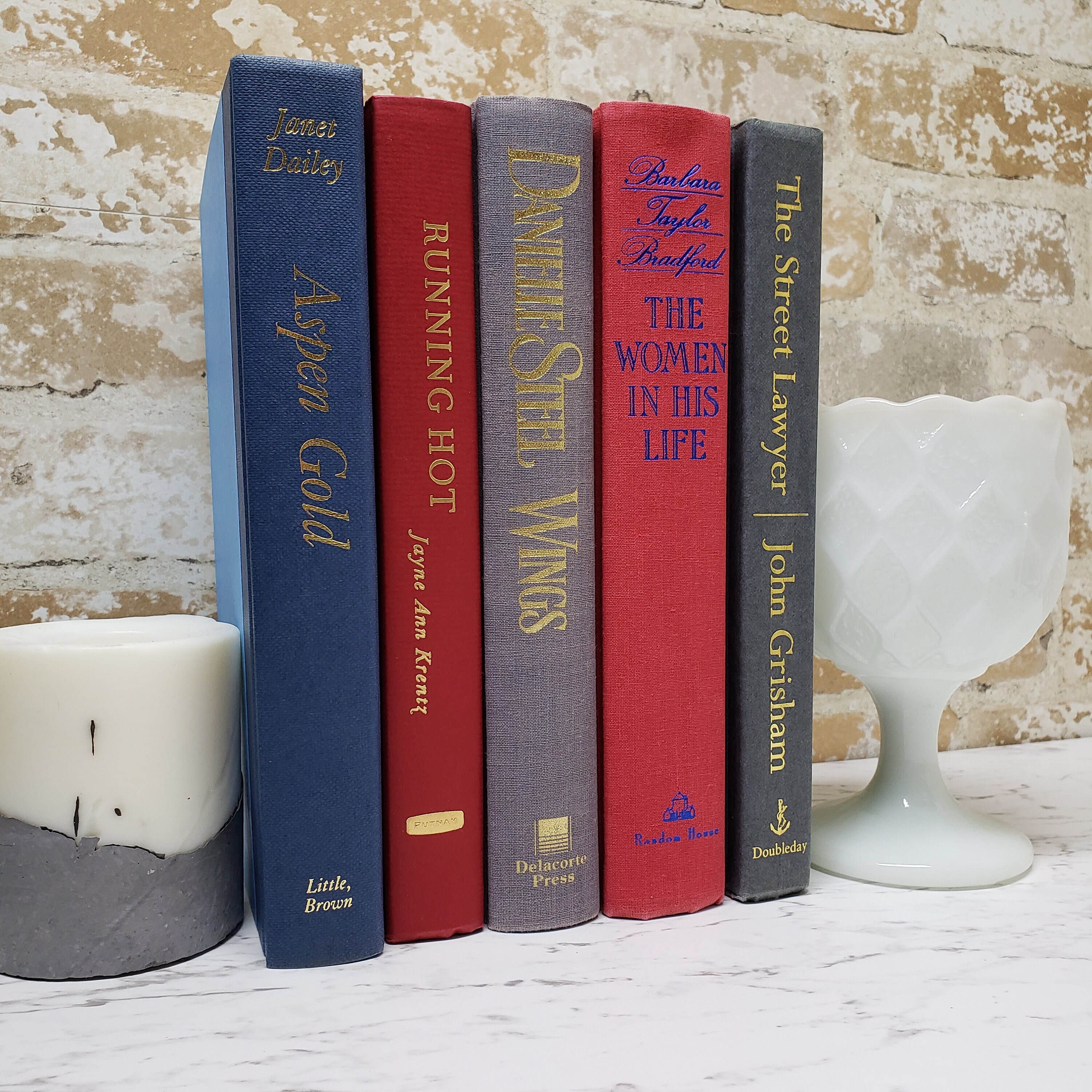 Book Bundles, Bookshelf Decoration, Decorative Book Stack, Book Decor