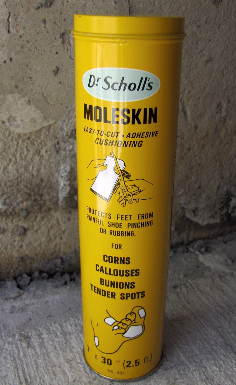 Vintage Dr Scholl/'s Moleskin Tin Dr Scholl/'s Vintage Tin Dr Scholl/'s Moleskin Plaster Pharmacy Tin Bathroom Decor