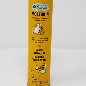 Bathroom Decor, DR SCHOLLS MOLESKIN, Dr Scholl's Tin, Bathroom Decor, Vintage Tin, Pharmacy Tin, Dr Scholl's Moleskin Plaster image 2