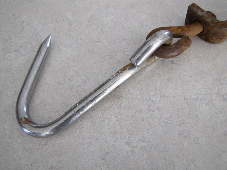 Vintage Butcher Hook Antique Meat Hook Pulley Metal Wheel DIY Etsy