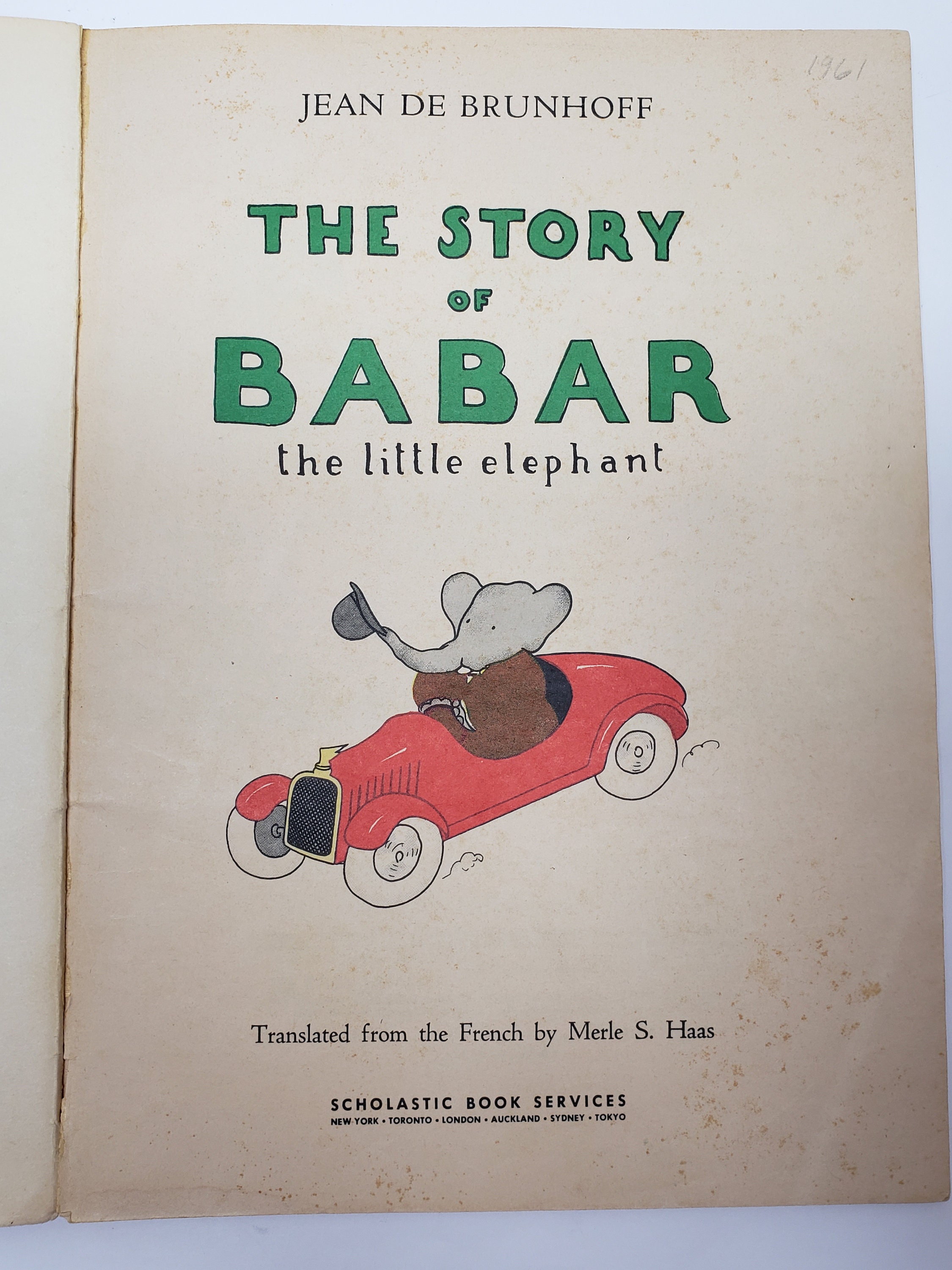 ババール　幼児向け教本　英語版Babar's Big Book of Fun The Story of Babar the Little Elephant From 1960 - Vintage