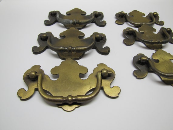 Vintage Drawer Handles Hardware Metal Pull Set Of Metal Etsy