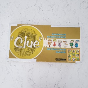 1963 Clue Board Game, Vintage board game, vintage kids game, vintage adult game, vintage clue game, parker brothers game, 1960s clue game