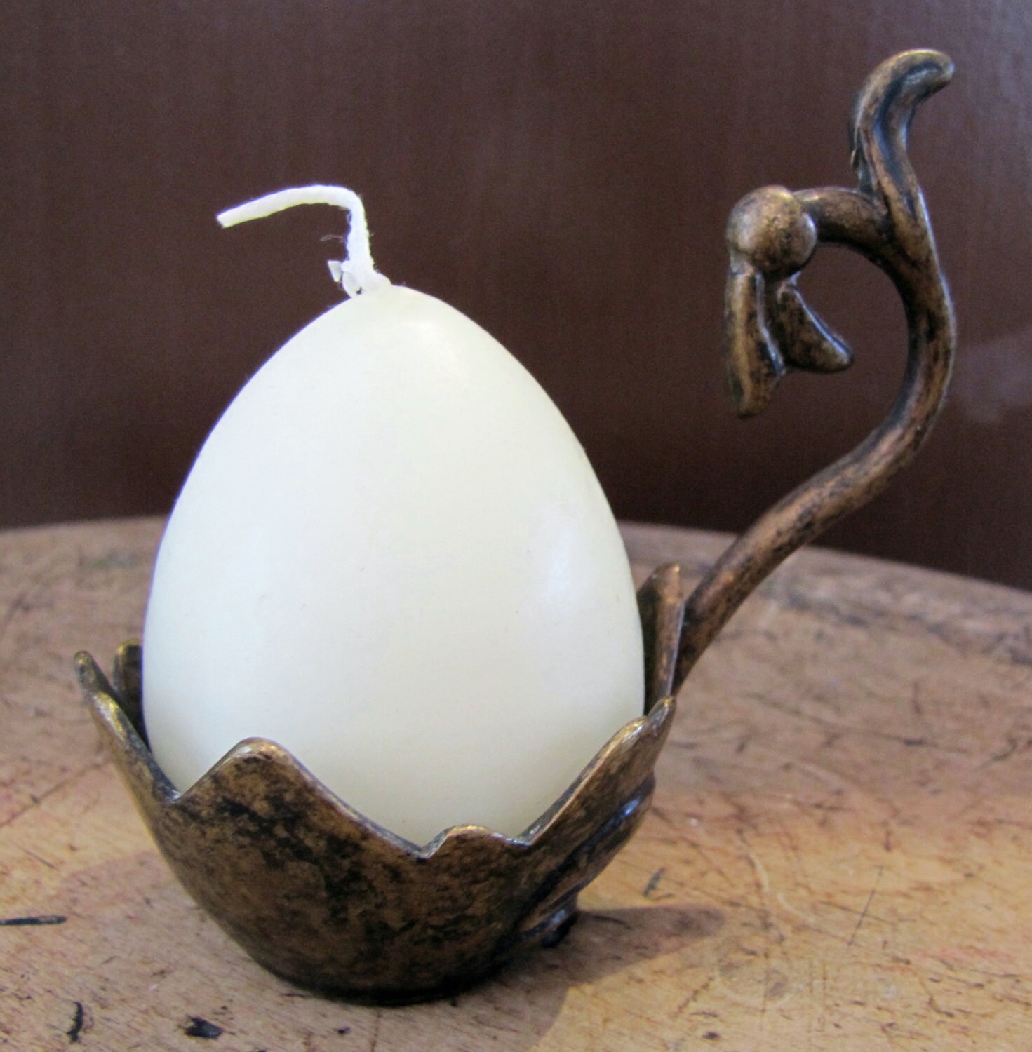 Vintage Style Brass Egg Candle Home Decor Candleholder Egg Etsy