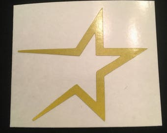 Baseball Throwback Star -> HIGHLY REFLECTIVE <- Durable Fire Helmet Sticker - Decal (window, tumbler, RTIC, Yeti)