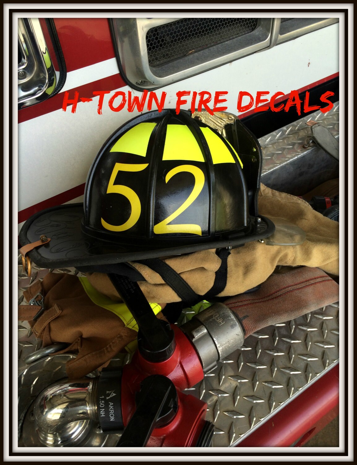 Fire Helmet Decal / Sticker Reflective Station Etsy