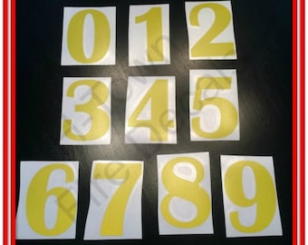 Reflective Numbers - 3M Durable Vinyl Sticker / Decal > (You Choose One Number) 0,1,2,3,4,5,6,7,8,9  (Permanent - Highly Reflective)