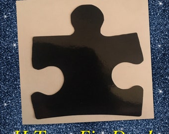 Autism Puzzle Piece Logo -> HIGHLY REFLECTIVE <- Durable Fire Helmet Sticker - Decal (window, tumbler, RTIC, Yeti)