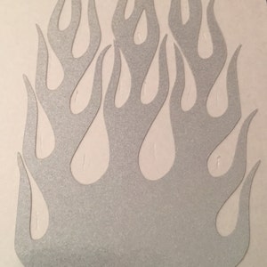 Fire Flame -&gt; HIGHLY REFLECTIVE &lt;- Durable Fire Helmet Sticker - Decal (window, tumbler, RTIC, Yeti)