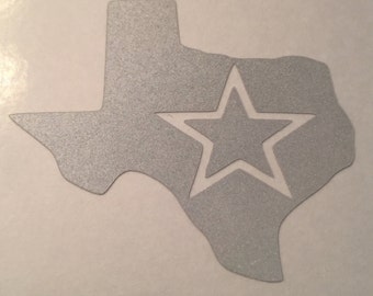 Texas Star -> HIGHLY REFLECTIVE <- Durable Fire Helmet Sticker - Decal (window, tumbler, RTIC, Yeti)