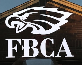 Fort Bend Christian Academy Eagle -> HIGHLY REFLECTIVE <- Durable Sticker - Decal (window, tumbler, RTIC, Yeti)