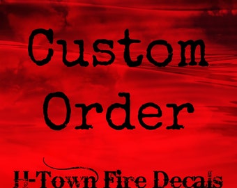 Custom Order -> HIGHLY REFLECTIVE <- Durable Fire Helmet Sticker - Decal (window, tumbler, RTIC, Yeti)