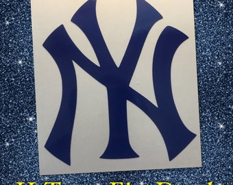 Baseball New York -> HIGHLY REFLECTIVE <- Durable Fire Helmet Sticker - Decal (window, tumbler, RTIC, Yeti)