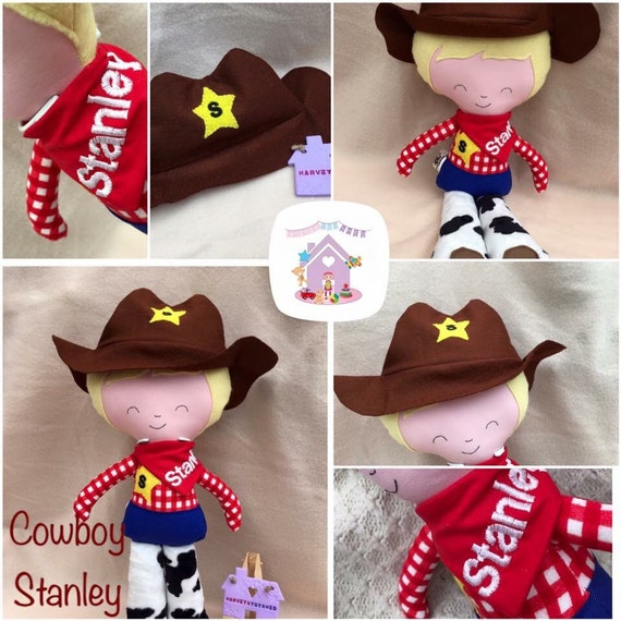 Cowboy or Cowgirl CUSTOM Cloth Doll