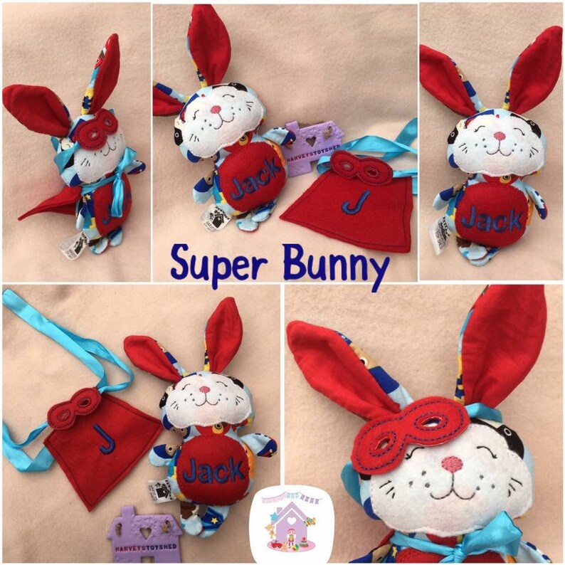 Happy Bunny Made to Order Soft Toy Rabbit Personalised Etsy