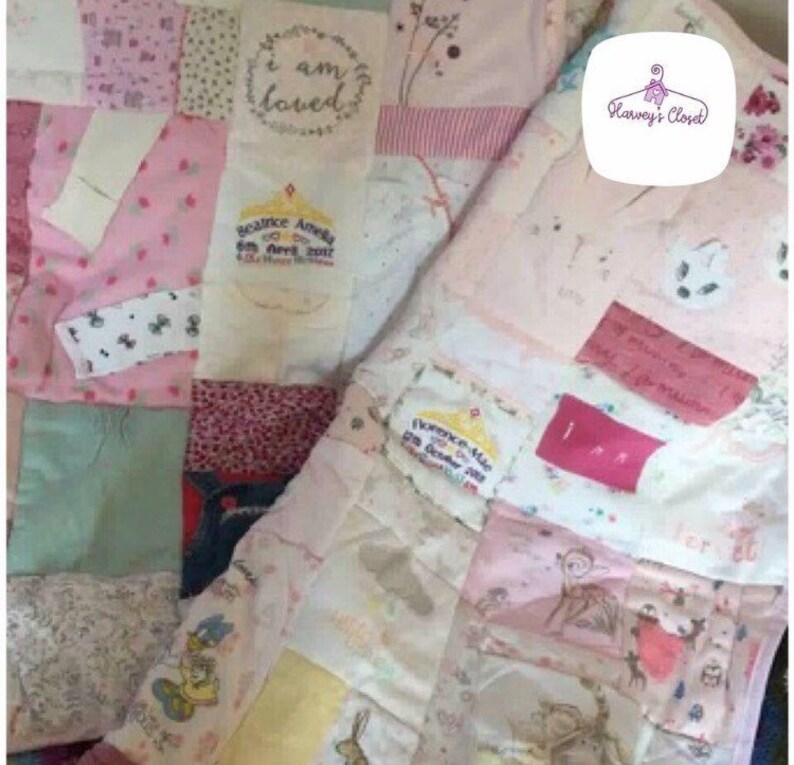 Baby Clothes Keepsake Blanket - Etsy
