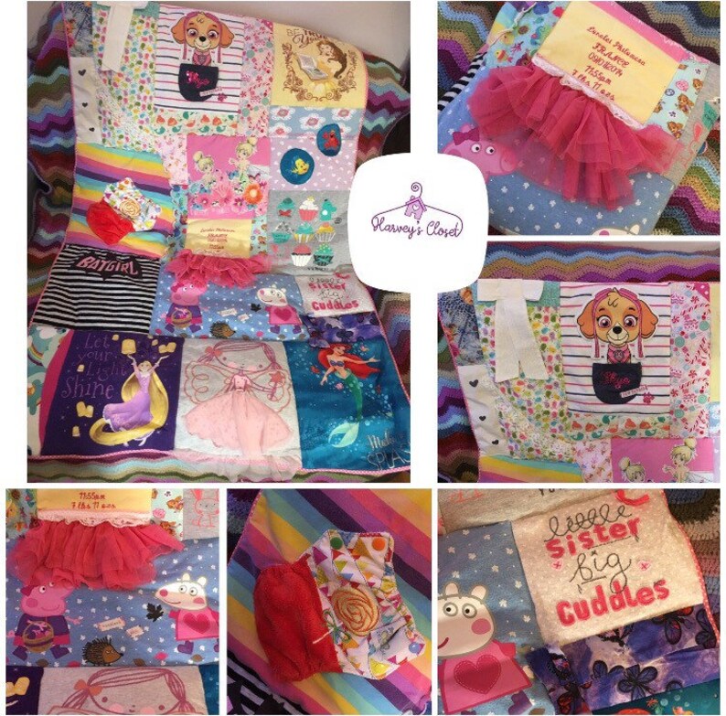 Baby Clothes Keepsake Blanket Etsy