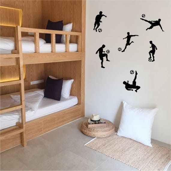Wall Sticker Decal Player Soccer Ball Ball Boy Room Etsy