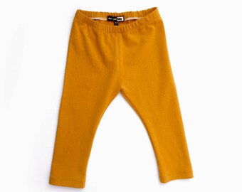 girls mustard leggings