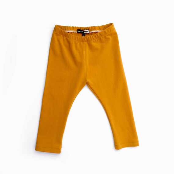 mustard baby leggings