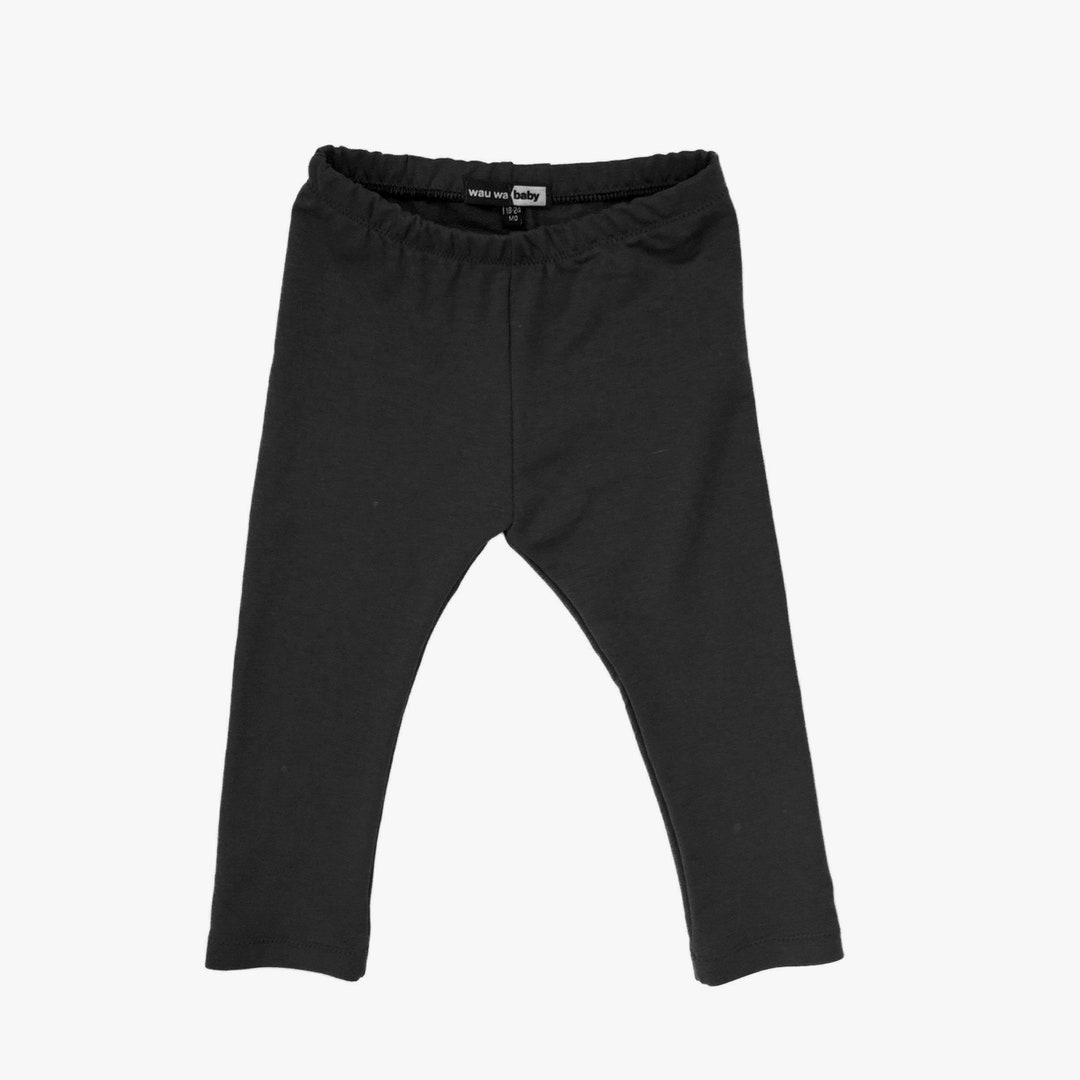 Baby & Toddler Solid Black Leggings, Baby Leggings, Toddler Leggings