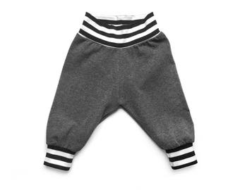 Baby & Toddler leggings, baby joggers, toddler joggers, gray cuffed leggings, baby boy leggings, baby girl leggings, toddler leggings