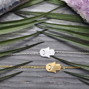 Stainless Steel Hamsa Hand Bracelet / Hamsa Bracelet / Hamsa Jewelry / Hand of Fatima Bracelet / Gold Hamsa Bracelet / Silver Hamsa Bracelet