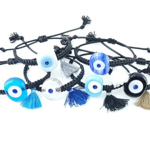 Turkish Glass Evil Eye Bracelet: Macrame Protection Bracelet