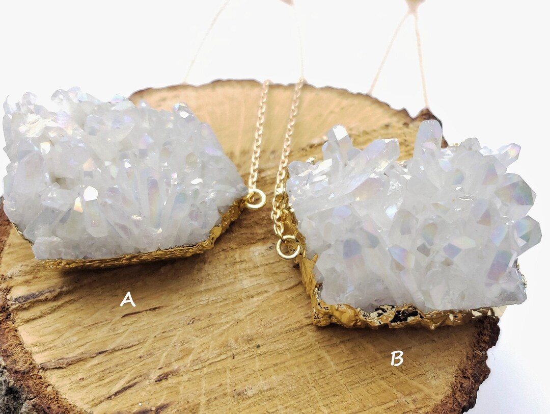Natural quartz necklace Clearance
