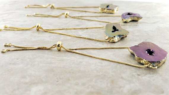 レインボードゥルージーアゲートブレスレット：カラーシフトチタン