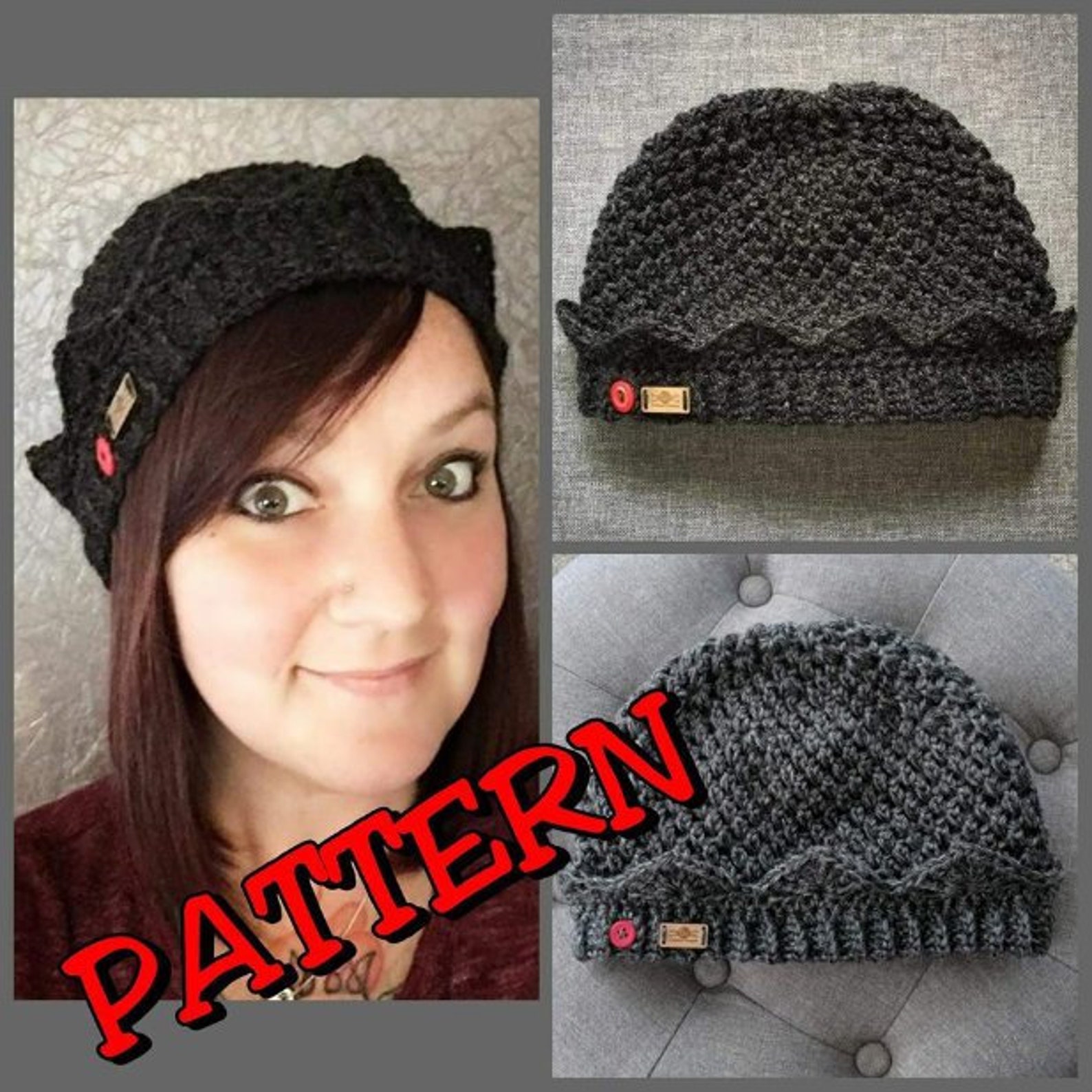 Crochet Jughead Beanie Pattern Includes Photo and Video Etsy