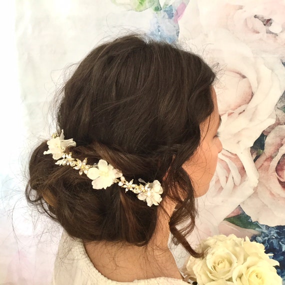 Braut Haarschmuck Hochzeit  *SANDRINE Strass Perle