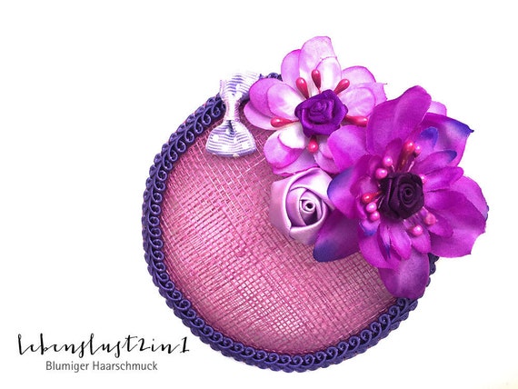 Fascinator Headpiece *LILA* Boho Sommer purple