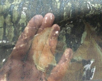 61&quot; wide Mosquito (No-see-um) &quot;military grade&quot; Berry Compliant netting by the yard, Mossy Oak Break Up pattern.
