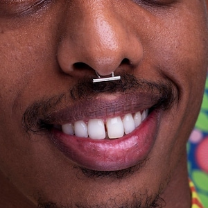 Silver septum, Silver nose ring, Septum jewelry, Tribal septum, Indian nose ring, Gold nose hoop, Minimalist septum, Septum, Septum piercing