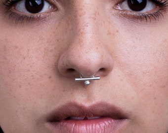 Septum jewelry, Silver septum, Silver nose ring, Tribal septum, Indian nose ring, Gold nose hoop, Indian Septum piercing, Unique septum ring