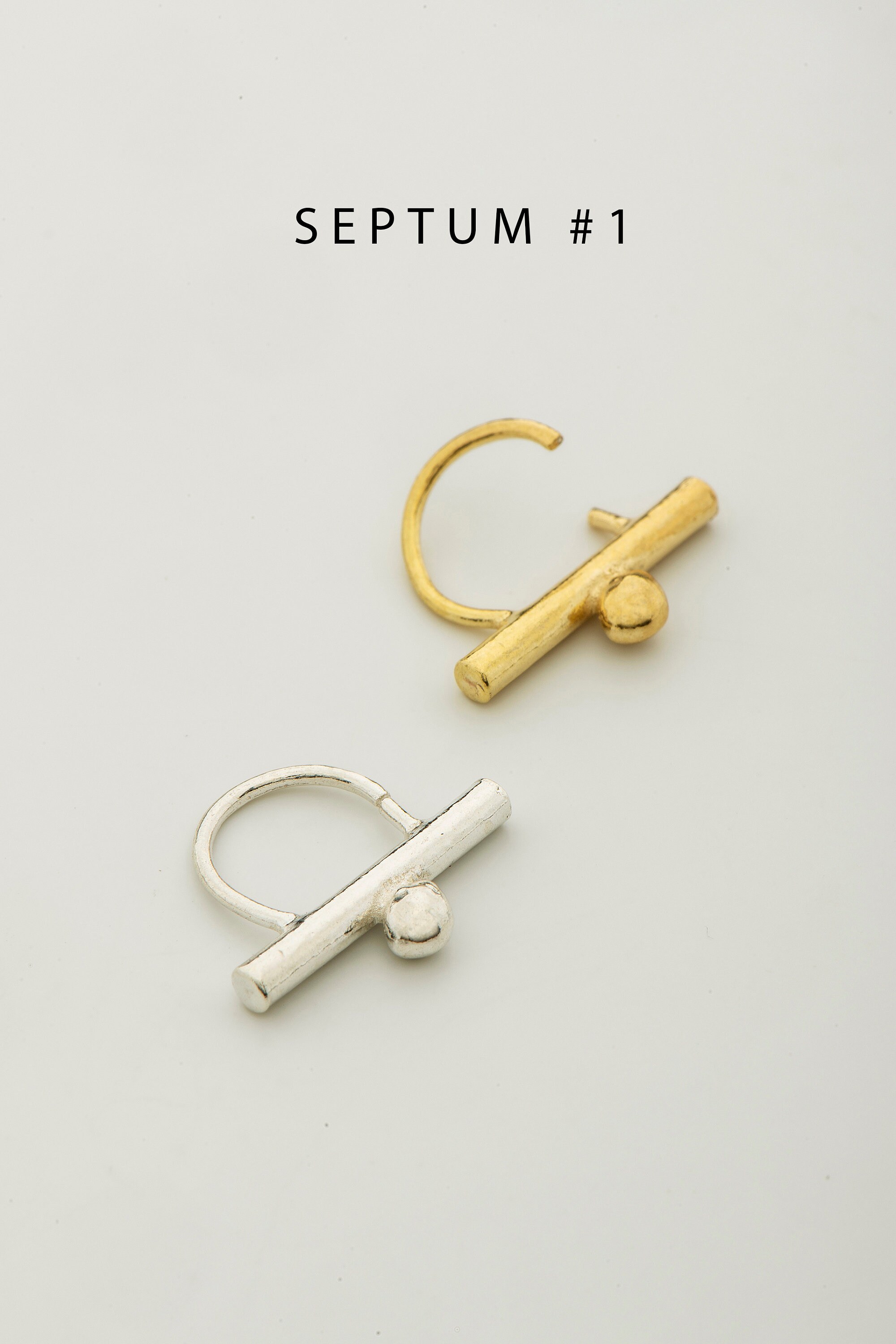 Semptum Rings Gold Septum Ring, Septum Jewelry Men & Women, Sterling Silver Unique ...