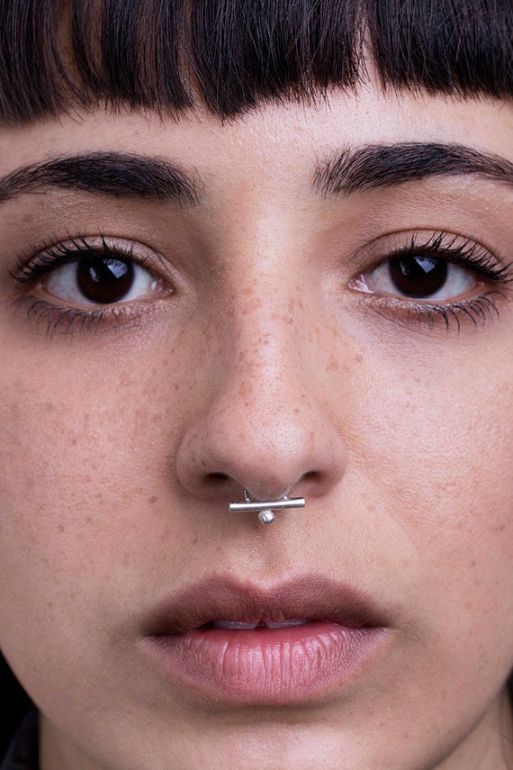 Silver septum hoop outlet