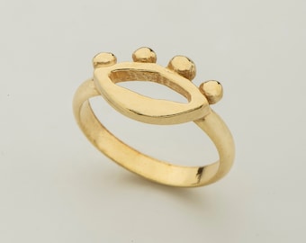 Evil Eye Ring aus Sterling Silber, Evil Eye Schmuckset für Frauen, Halskette & Ring, Silber Charm Ring, Schutzring 14k Gold