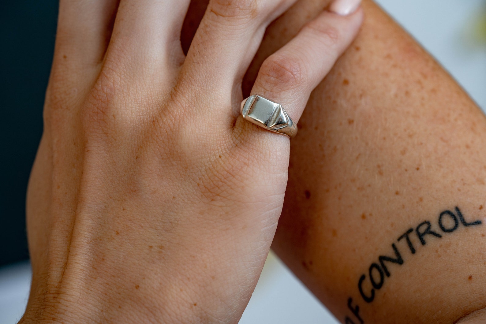 Women Pinky Ring Sterling Silver Pinky Ring Statement Etsy