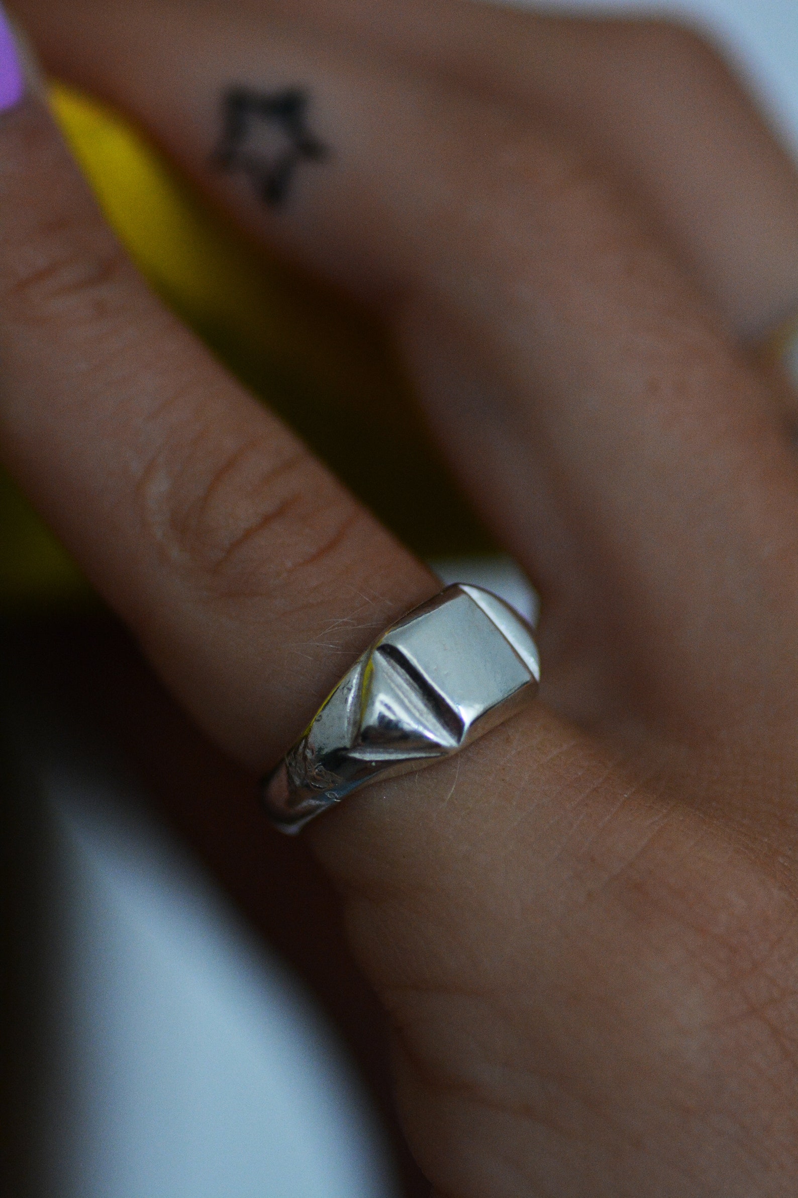 Women Pinky Ring Sterling Silver Pinky Ring Statement Etsy