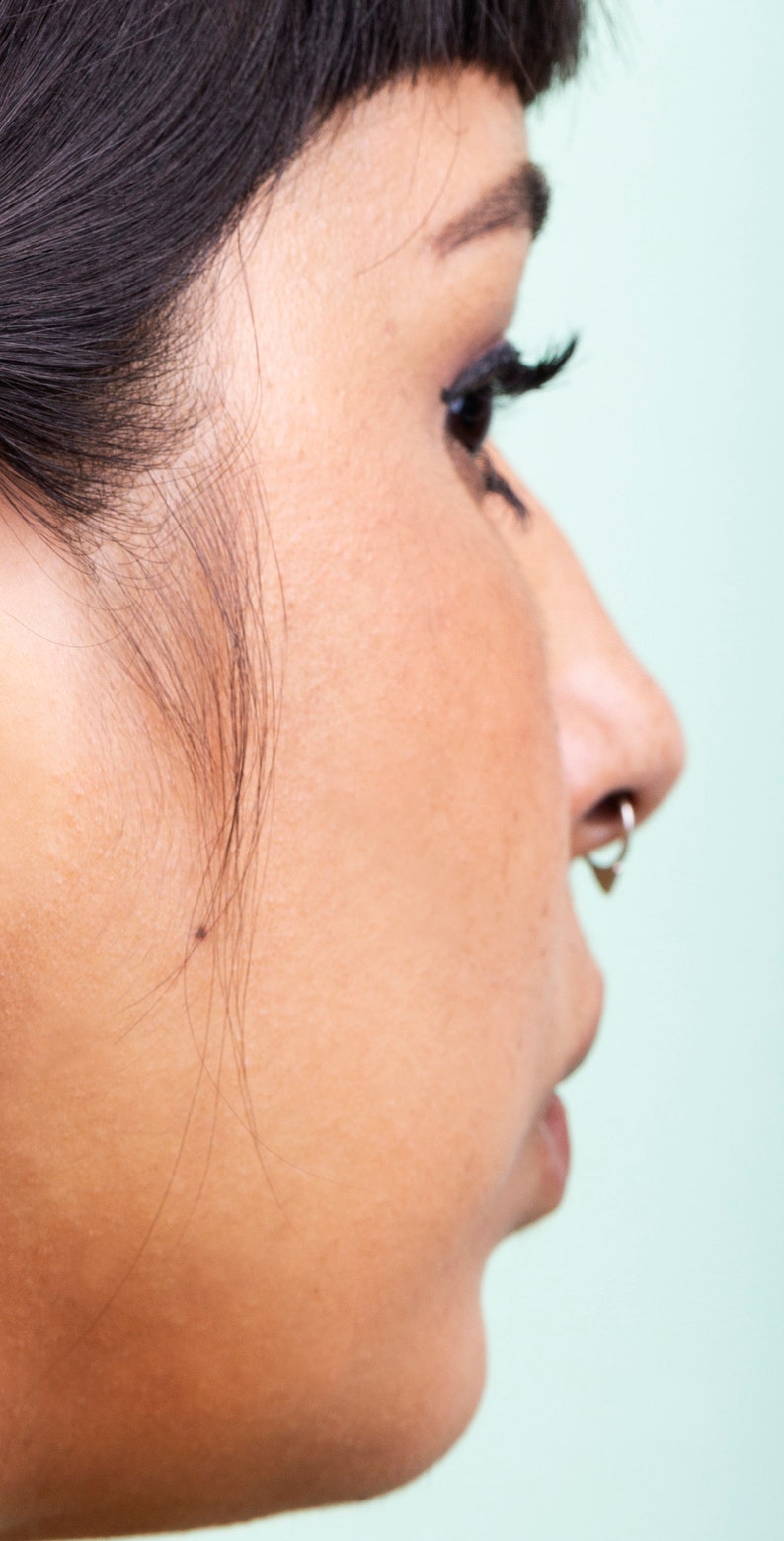 Indian septum Tribal septum Gold septum Indian nose ring Triangle hoop Unique septum Triangle septum jewelry Silver septum