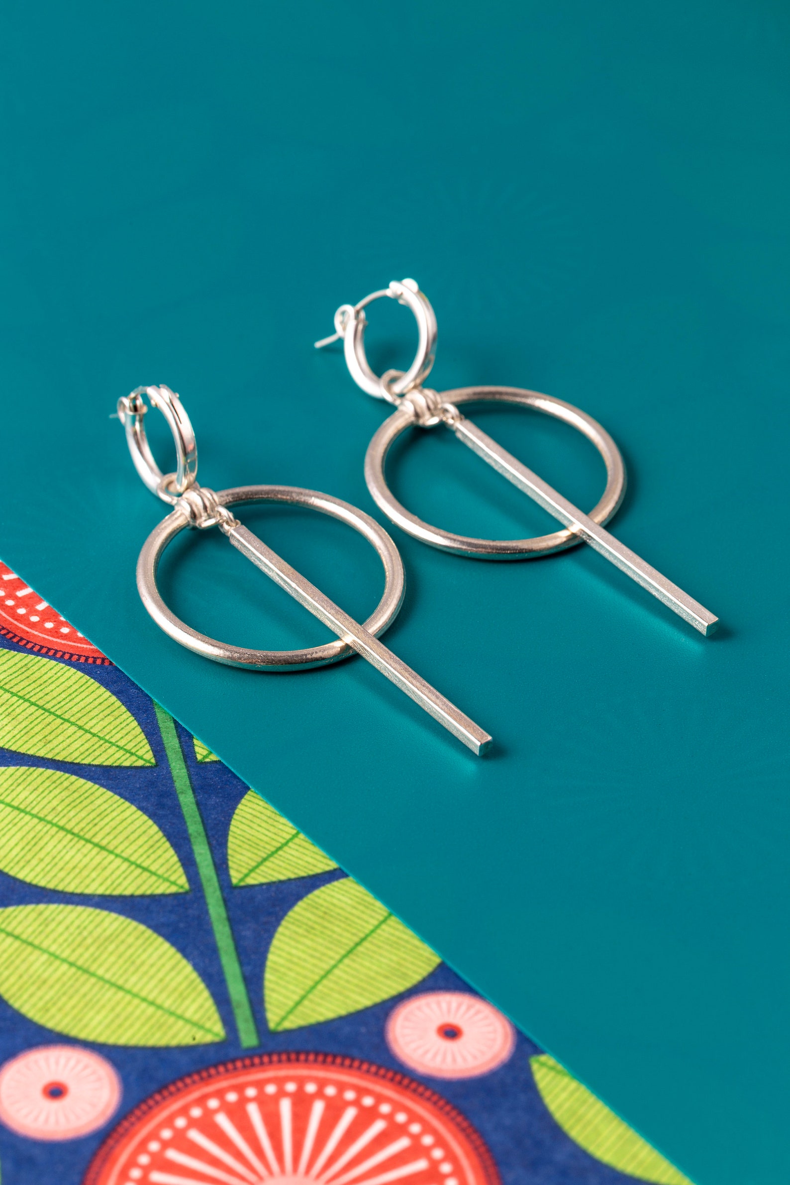 Silver Hoop Earrings Dangle Hoop Earrings Statement Hoops Etsy